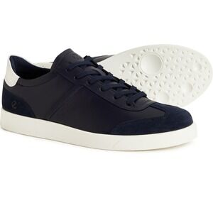 ECCO Street Lite Sneakers  Leather  Men Sz 45 US 11-11.5 Black Leather Casual